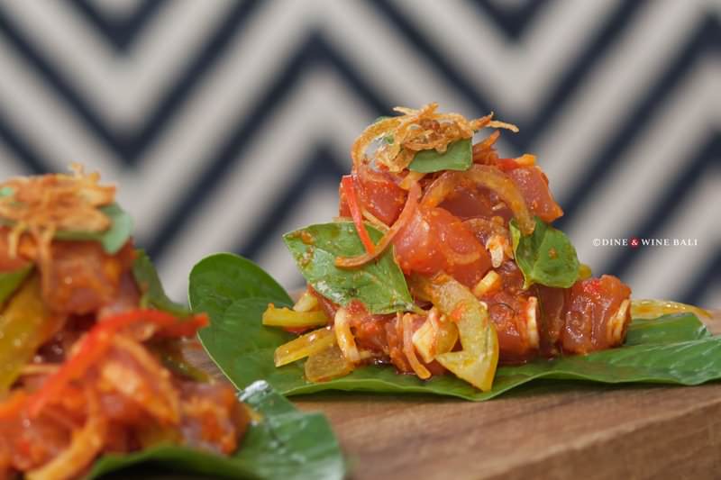 Dine & Wine Bali Best Restaurants & Culinary Guide Bali Hujan Locale Fine Dining Indonesian Ubud Tuna Betel Leaf Starter