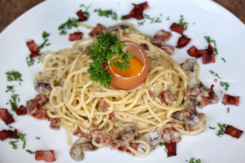 Dine & Wine Bali Best Restaurants & Culinary Guide Bali Casablanca Sanur International Indonesian Spaghetti Carbonara