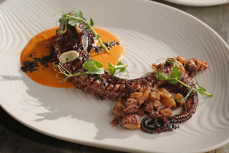 Pulpo Charred Grilled Octopus at Prego Italian Restaurant at The Westin Resort Nusa Dua, Bali  - Dine & Wine Bali Best Restaurant Guide