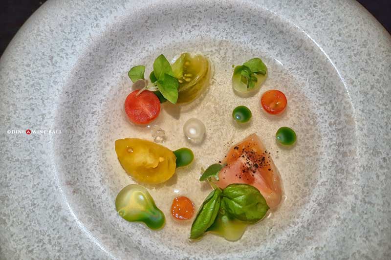 Dine & Wine Bali Best Restaurants & Culinary Guide Bali Foodies Notes Review The Cave Bali by Chef Ryan Clift Tomato Water