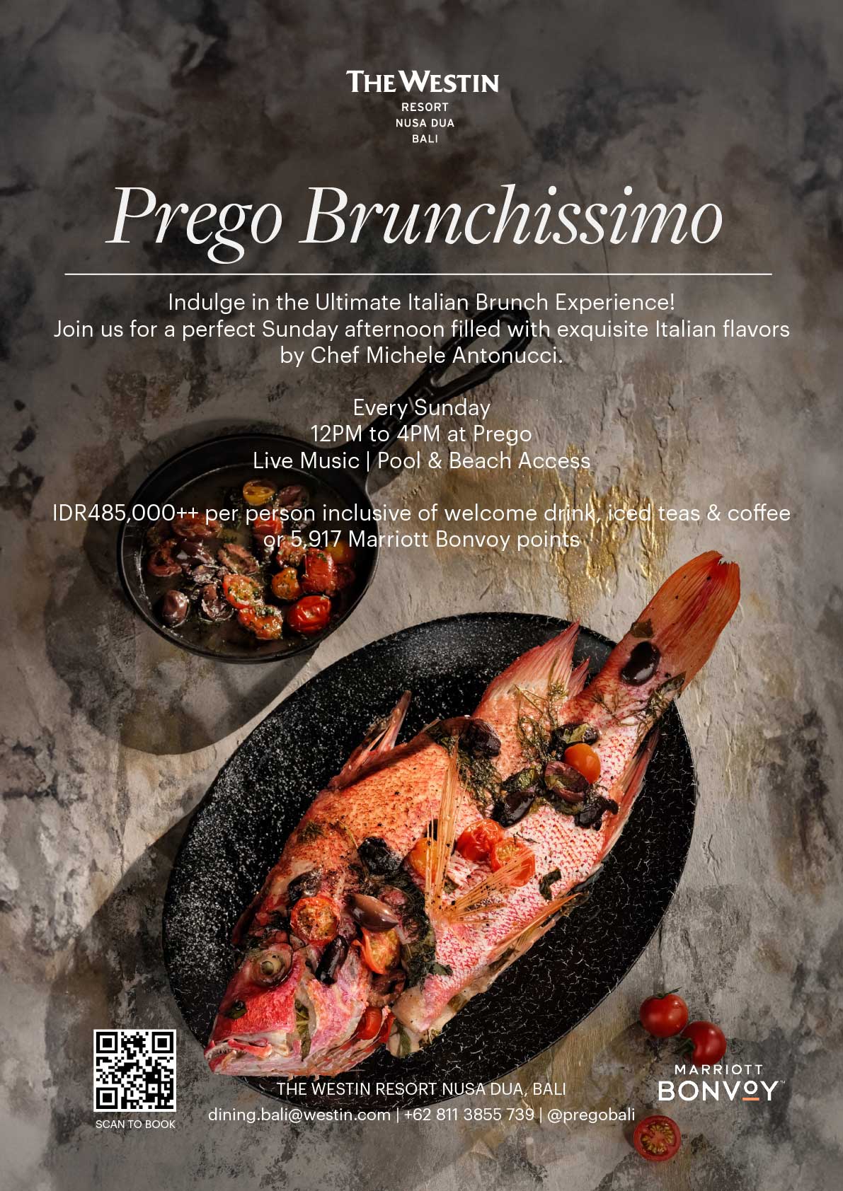 Prego Italian Restaurant Brunchissimo Sunday Brunch at The Westin Resort Nusa Dua