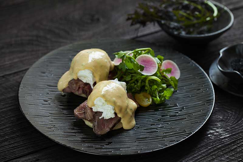 Dine & Wine Bali Best Restaurants & Culinary Guide Bali The Grill at LUXE Villas Ubud Steak Benedict