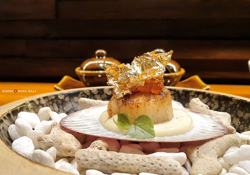 Dine & Wine Bali Best Restaurants & Culinary Guide Bali Spotlight Dine and Stay Review Aksari Resort Ubud Kojin Restaurant Hokkaido Scallop Mayo Ponzu