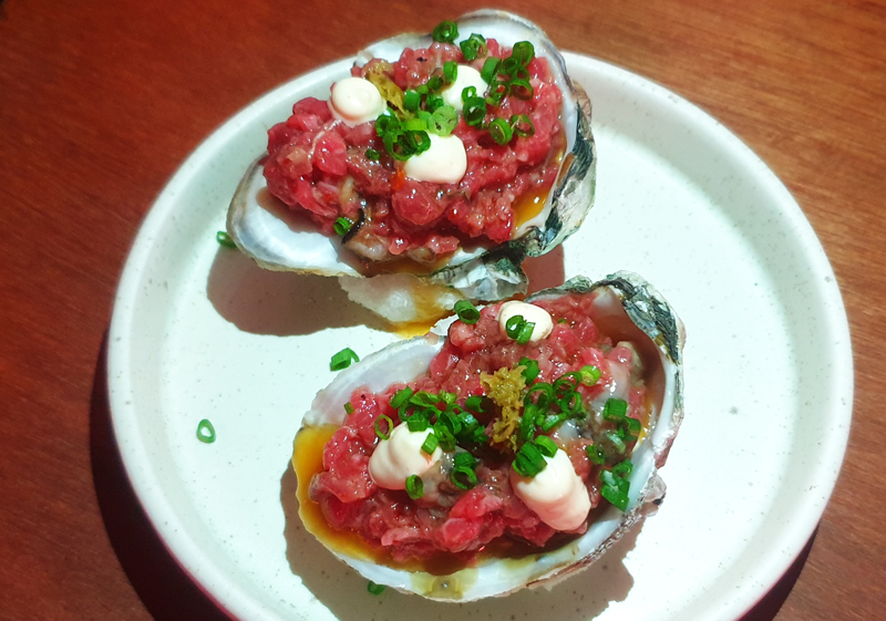 Beef and Oyster Tartare at DOME Potato Head Bali Seminyak Dine & Wine Bali