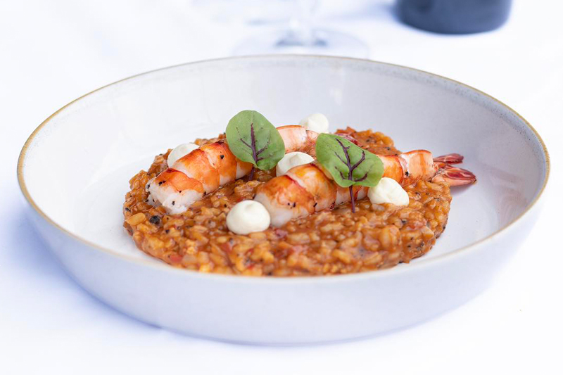 King Prawn Risotto at Big Fish Grill Bali The Stones Hotel Legian - Dine & Wine Bali Best Restaurant Guide