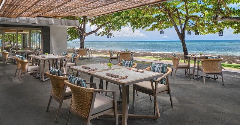 Beachfront Dining Area at Ikan Restaurant & Bar at The Westin Resort Nusa Dua Bali - Dine & Wine Bali