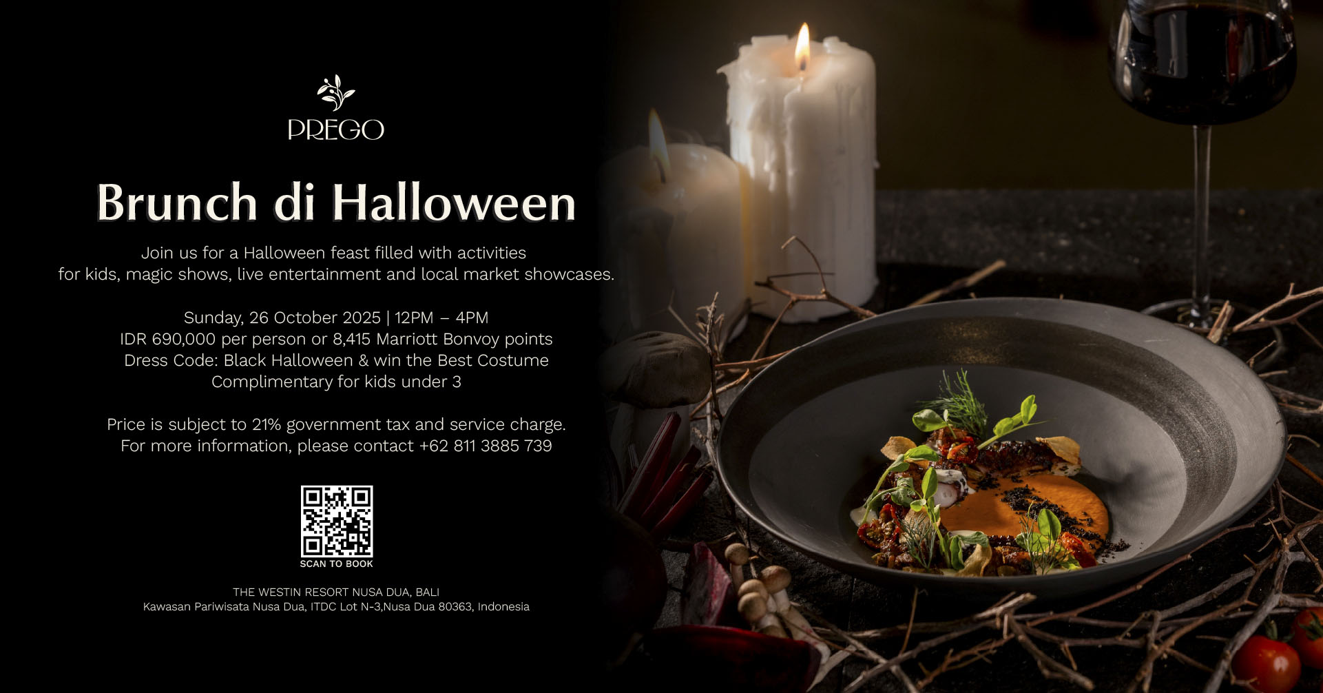 Prego Bali Brunch di Halloween 2025